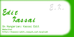 edit kassai business card